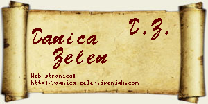 Danica Zelen vizit kartica